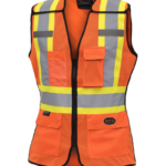 PIO 486 – Hi-Viz Women’s Safety Tear-Away Vest – Prod Img