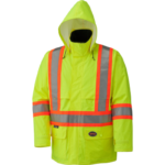 PIO 5594 – Hi-Viz 150D Lightweight Waterproof Safety Jacket w Detach. Hood – Gal Img 2