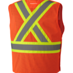 PIO 6932 – Hi-Viz Mesh Drop Shoulder Safety Tear-Away Vest – Gal Img 1