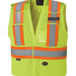 PIO 6932 – Hi-Viz Mesh Drop Shoulder Safety Tear-Away Vest – Gal Img 2