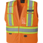 PIO 6932 – Hi-Viz Mesh Drop Shoulder Safety Tear-Away Vest – Prod Img