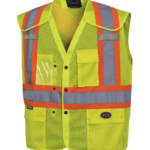 PIO 6938A – Hi-Viz Drop Shoulder Safety Vest with Snaps – Gal Img 1