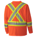 PIO 6984 – Hi-Viz Traffic Micro Mesh Long-Sleeved Safety Shirt – Gal Img 1