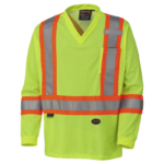 PIO 6984 – Hi-Viz Traffic Micro Mesh Long-Sleeved Safety Shirt – Gal Img 2