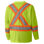 PIO 6984 – Hi-Viz Traffic Micro Mesh Long-Sleeved Safety Shirt – Gal Img 3