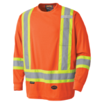 PIO 6995 – Birdseye Long-Sleeved Safety Shirt – Prod Img