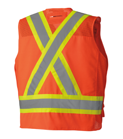 PIO 6695 – Hi-Viz Drop Shoulder Tear-Away Surveyor’s Safety Vest – Gal Img 1