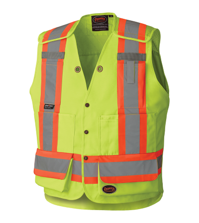 PIO 6695 – Hi-Viz Drop Shoulder Tear-Away Surveyor’s Safety Vest – Gal Img 2