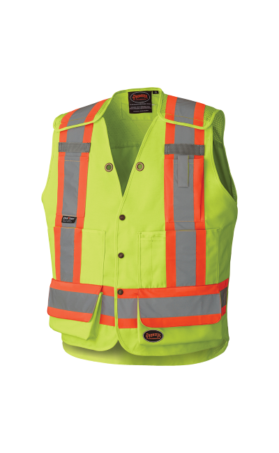 PIO 6695 – Hi-Viz Drop Shoulder Tear-Away Surveyor’s Safety Vest – Gal Img 2