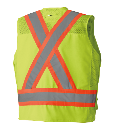 PIO 6695 – Hi-Viz Drop Shoulder Tear-Away Surveyor’s Safety Vest – Gal Img 3