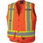 PIO 6695 – Hi-Viz Drop Shoulder Tear-Away Surveyor’s Safety Vest – Prod Img