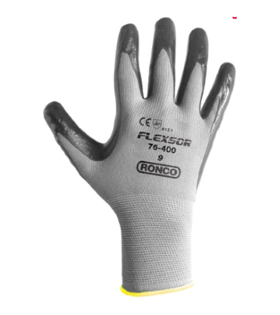 RON 76-400 – Ronco Flexsor Nitrile Palm Coated Nylon Glove – Gal Img 2