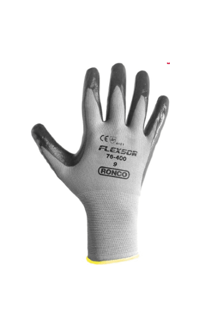 RON 76-400 – Ronco Flexsor Nitrile Palm Coated Nylon Glove – Gal Img 2